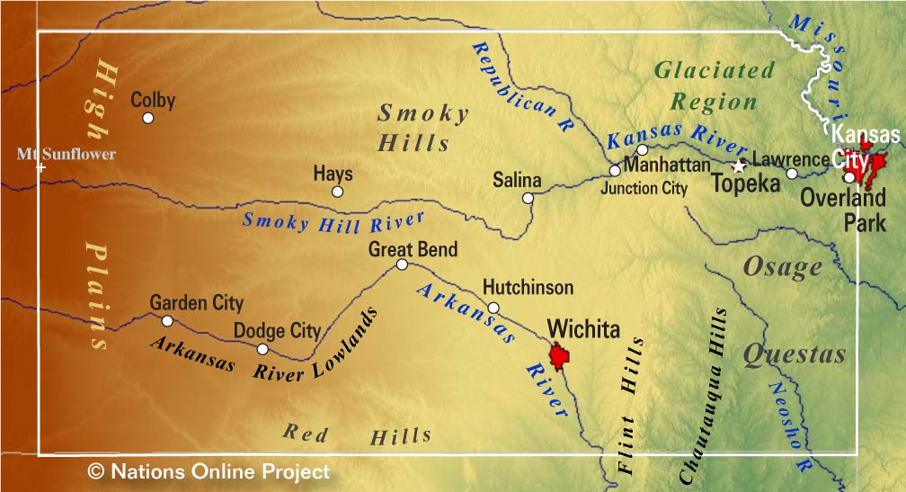 Kansas Physical Map And Kansas Topographic Map - vrogue.co