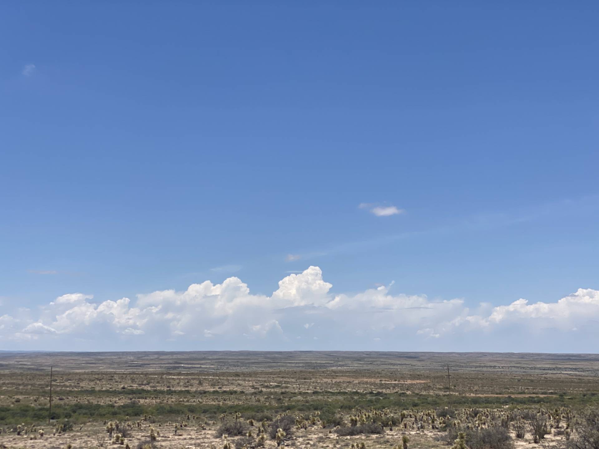 Watching storms fire off the mountains northeast of Carlsbad, NM.