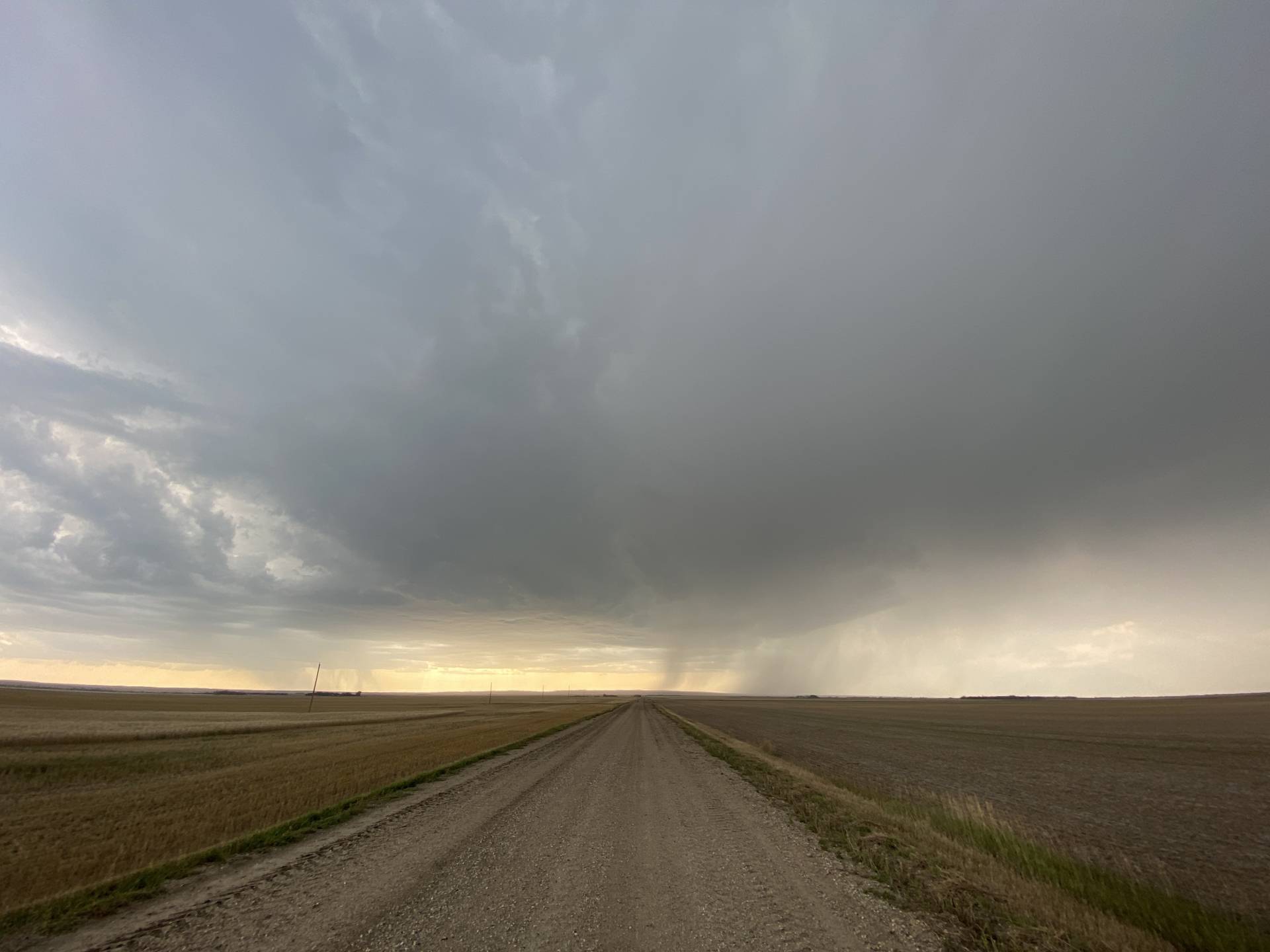 East of Briercrest. Waiting for the storm to come to us. 