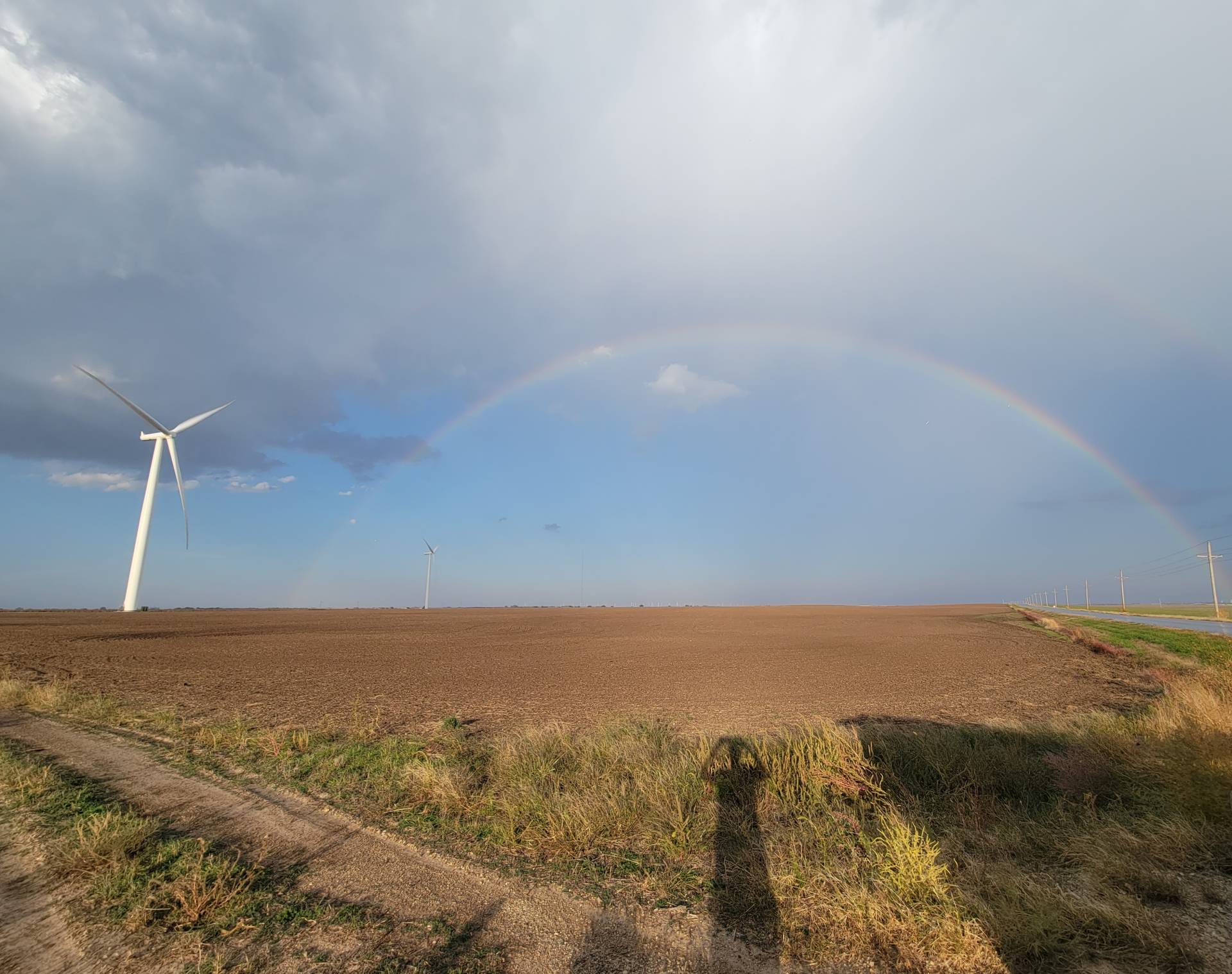 Awesome rainbow south of Pratt, Kansas.