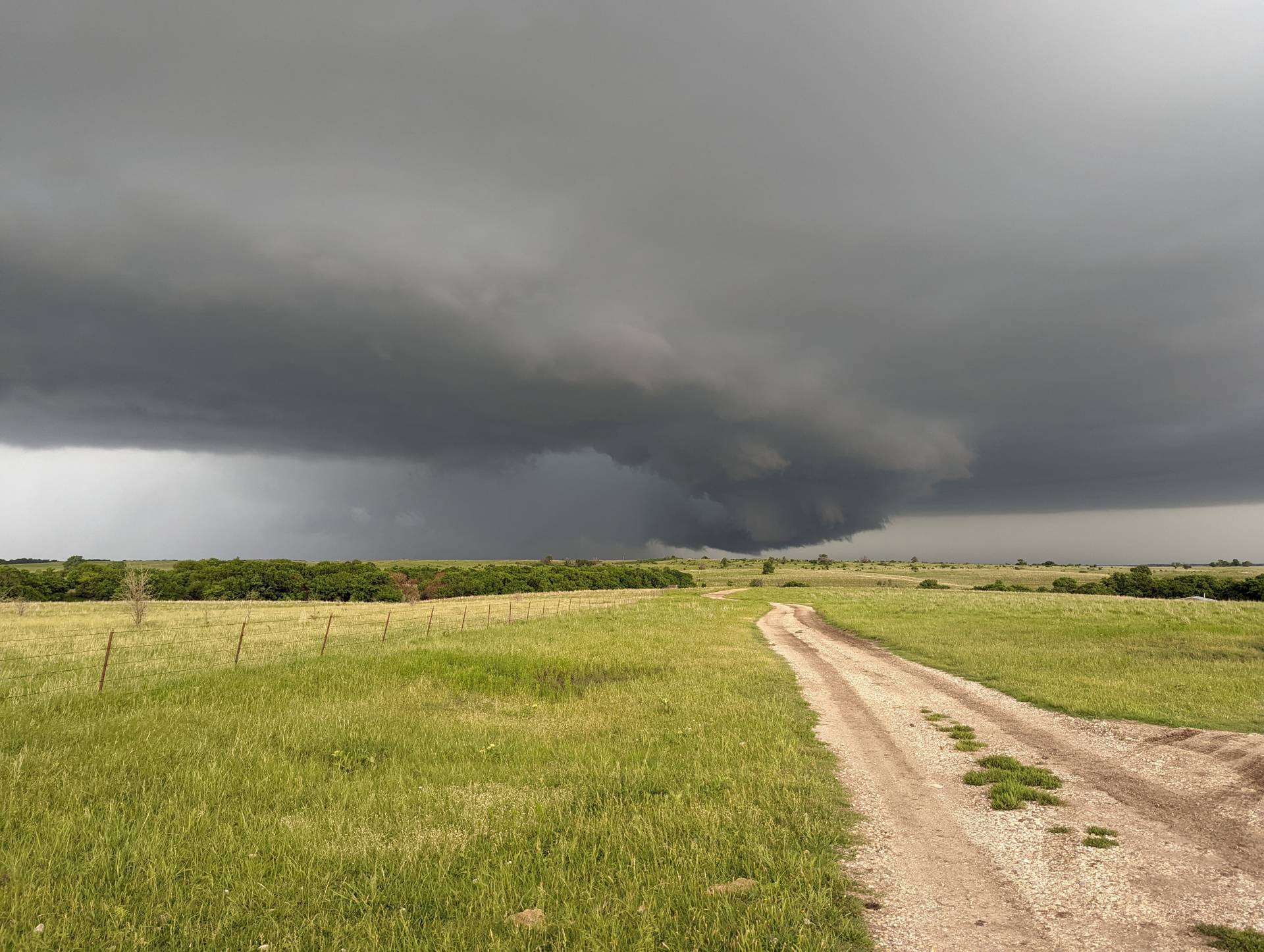 Tornado warned storm east of Arkansas City