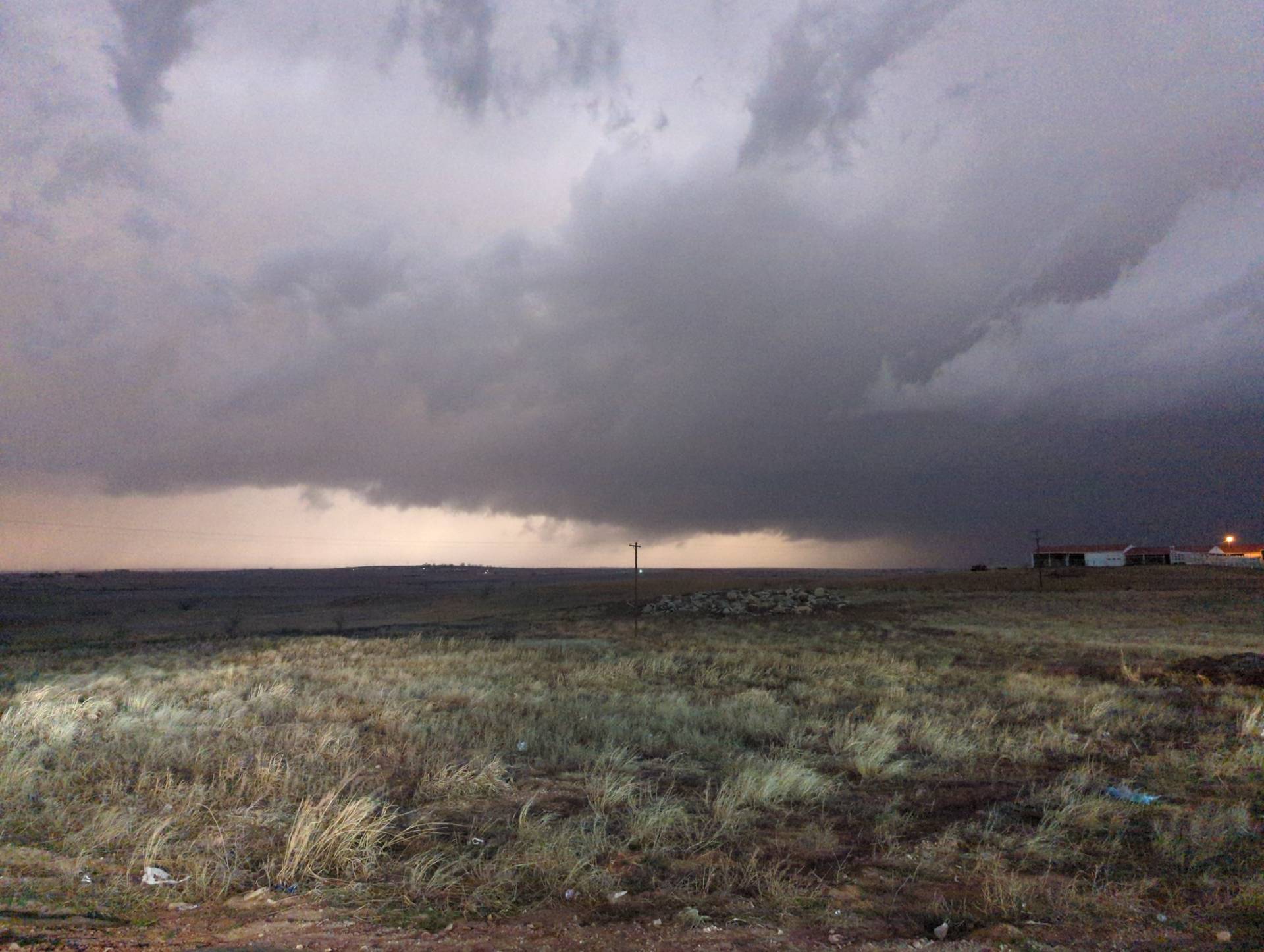 View from Shamrock, Texas looking north. #txwx