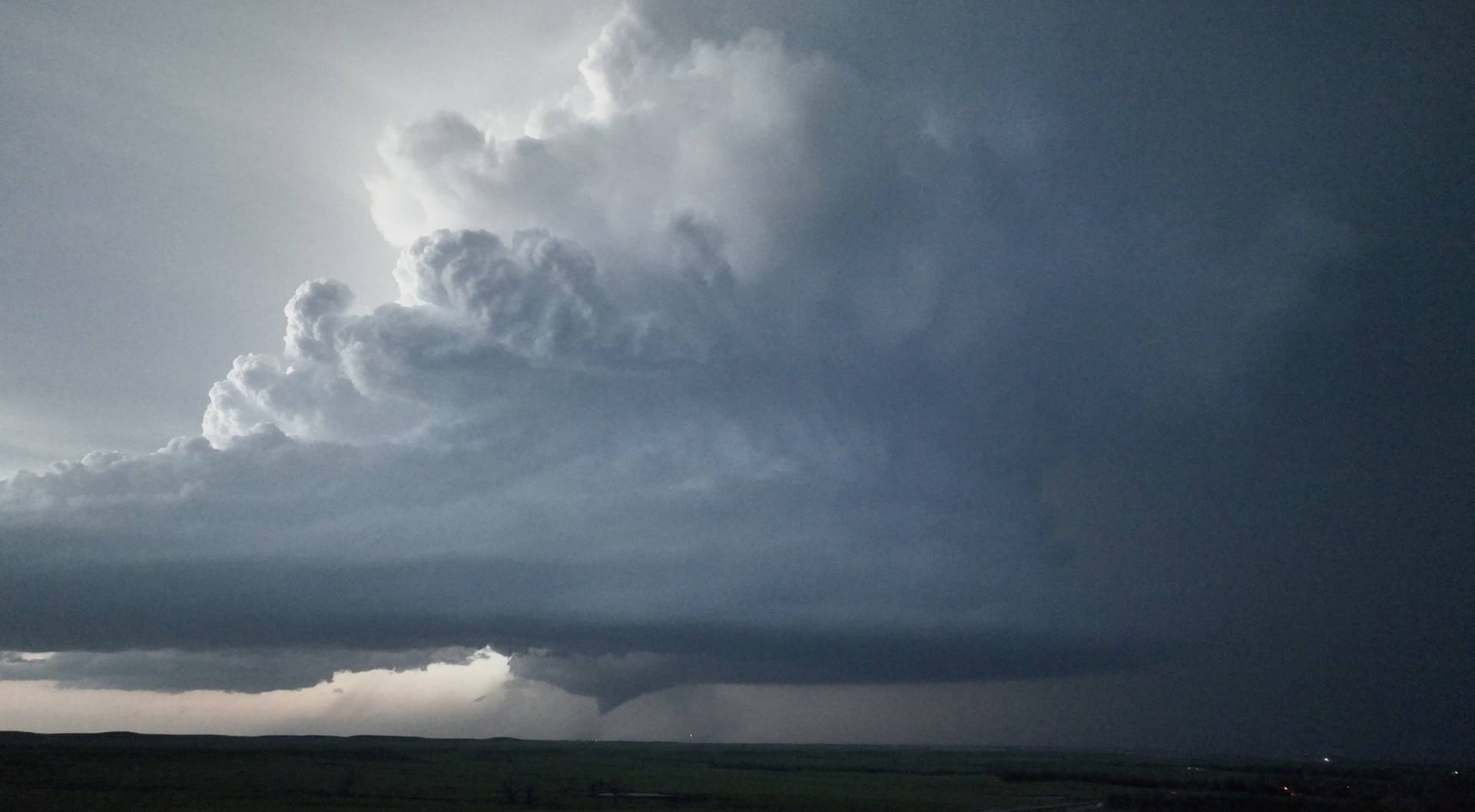 Tornado near Strong City #kswx shot from north of Matfield Green, KS early this evening. What a storm!!