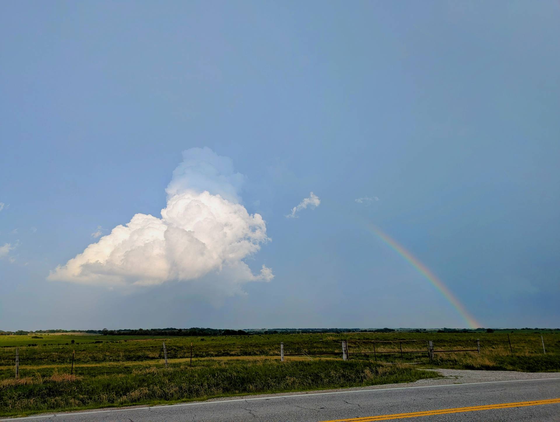 Severe storm looking east from Eureka, Kansas.