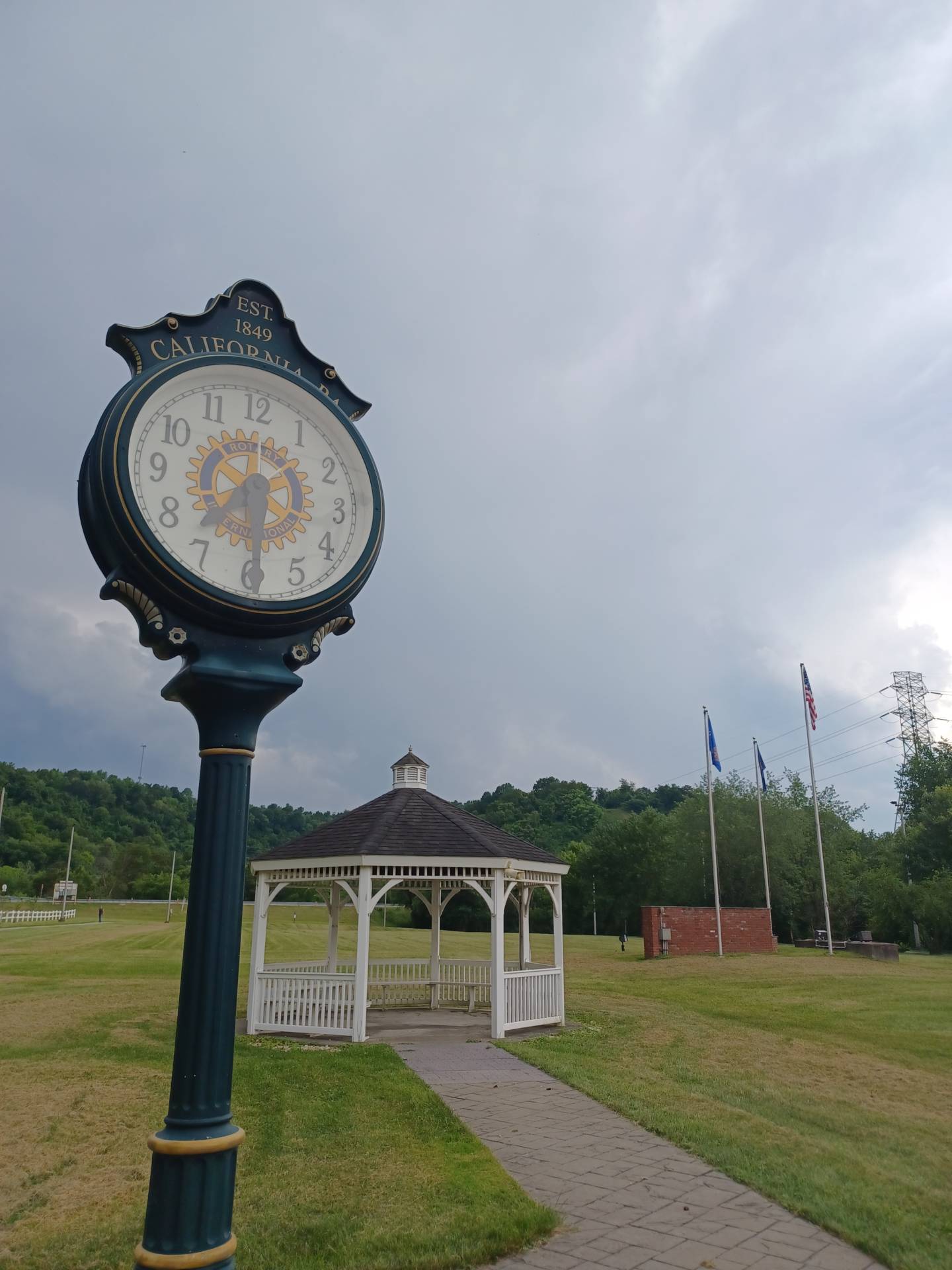 Storm moving in over the hill.