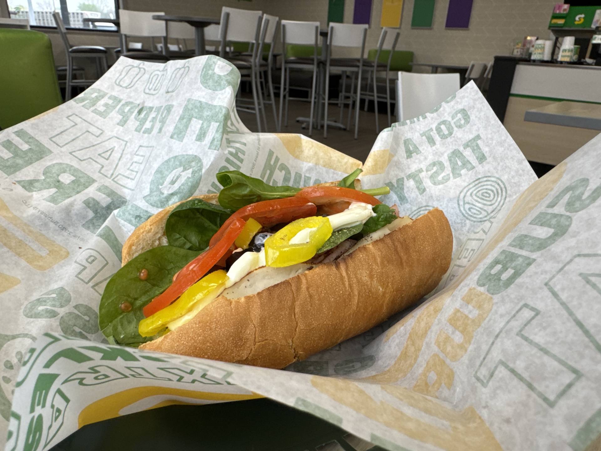 Subway for lunch. Finally something other than a burger! Central City, NE 11:21 AM
