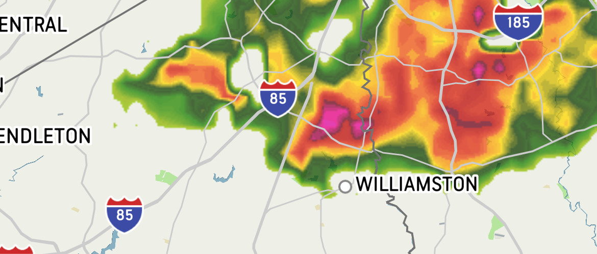Storm trying to wrap around (headed into Williamston, SC)
#ChasingAtHome