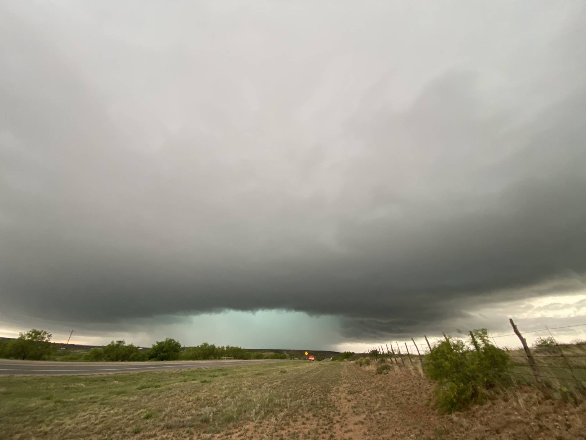 And putting on the turquoise HP gown now over Post, TX #txwx