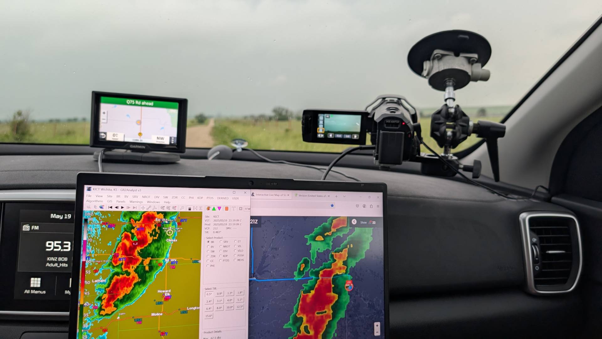 Monitoring for severe weather development in Eureka, Kansas. #kswx