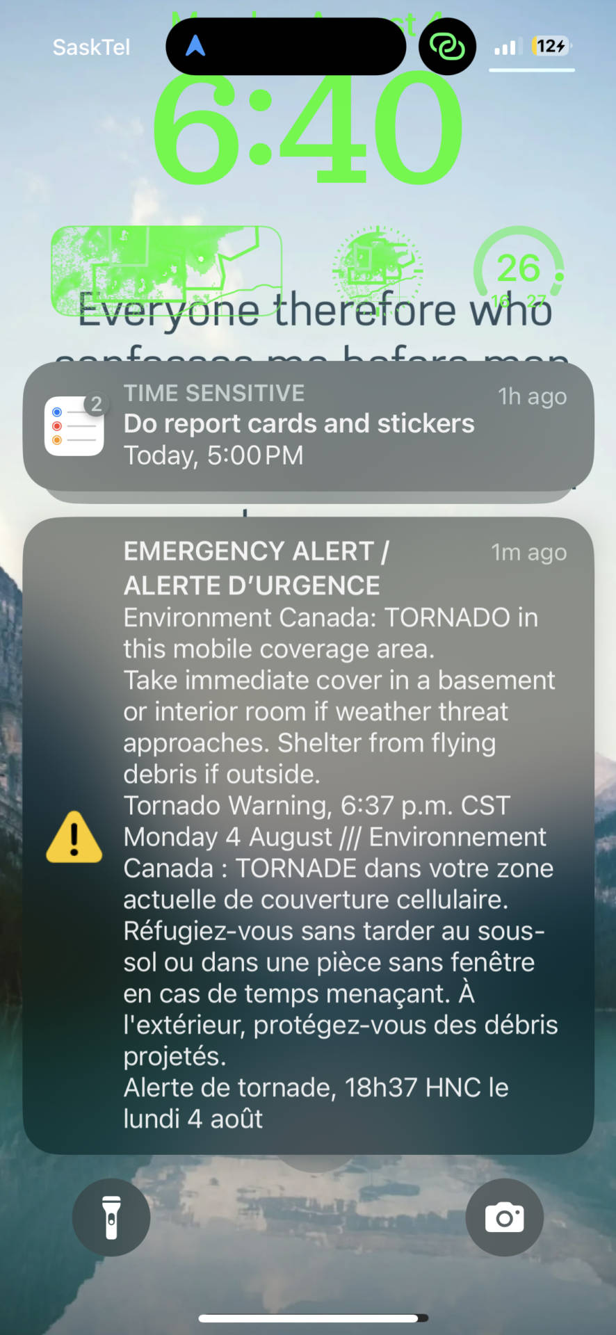 Tornado warning